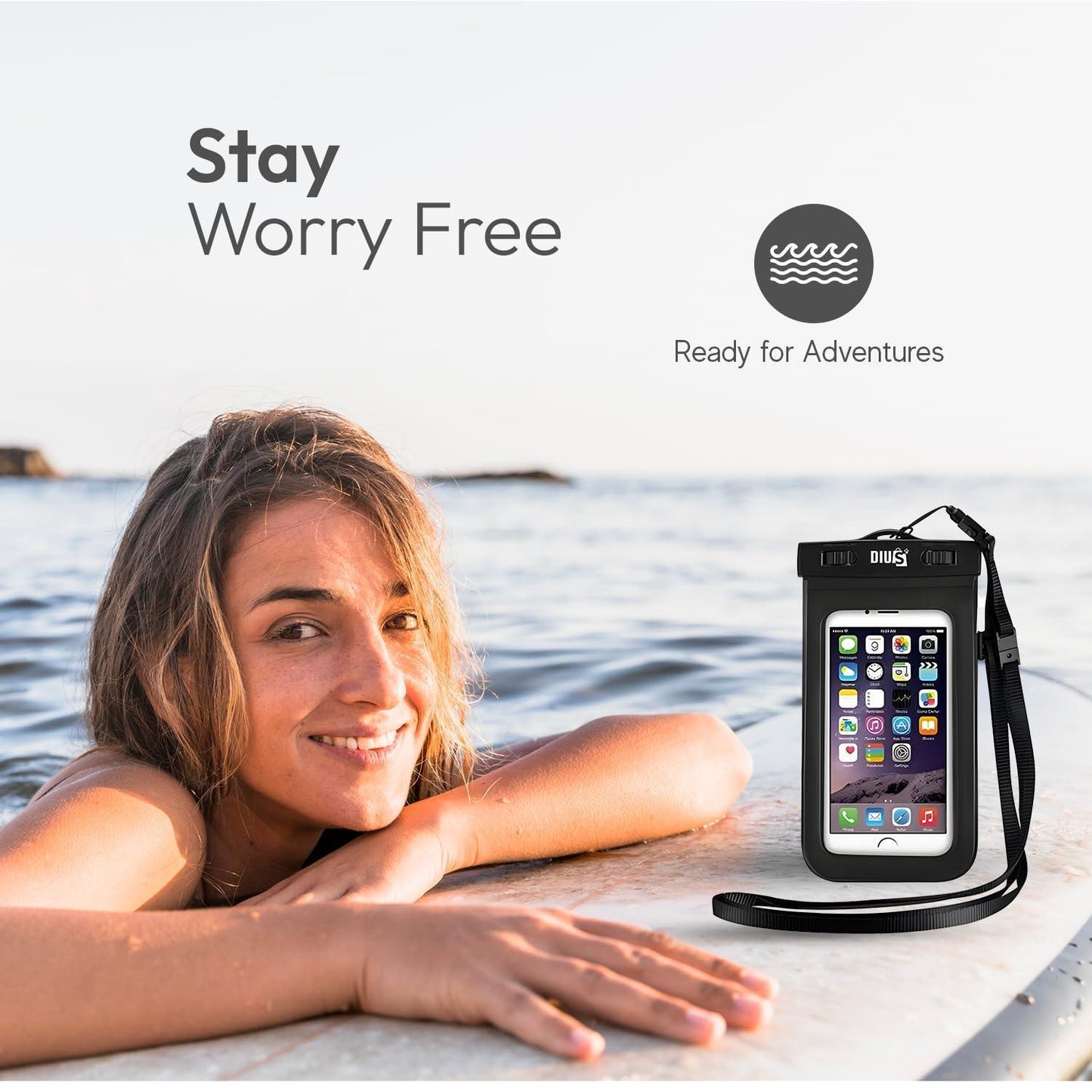 Waterproof Phone Case for iPhone 15 14 13 12 Pro Max XS Samsung PVC Black