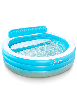 Inflatable Family-Sized Swimming Pool with Seats