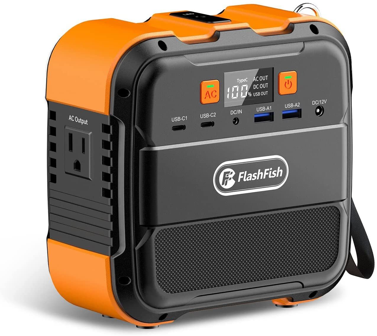 The FlashFish Mini Portable Power Flashlight Safety Supply Station is both compact & lightweight and equipped with a built-in flashlight and a convenient hanging rope making it easy to hang on your backpack or carry around while traveling or enjoying an outdoor adventure, featuring 6 outputs to charge devices and a 2-mode LED light source able to switch between constant or SOS flashing.