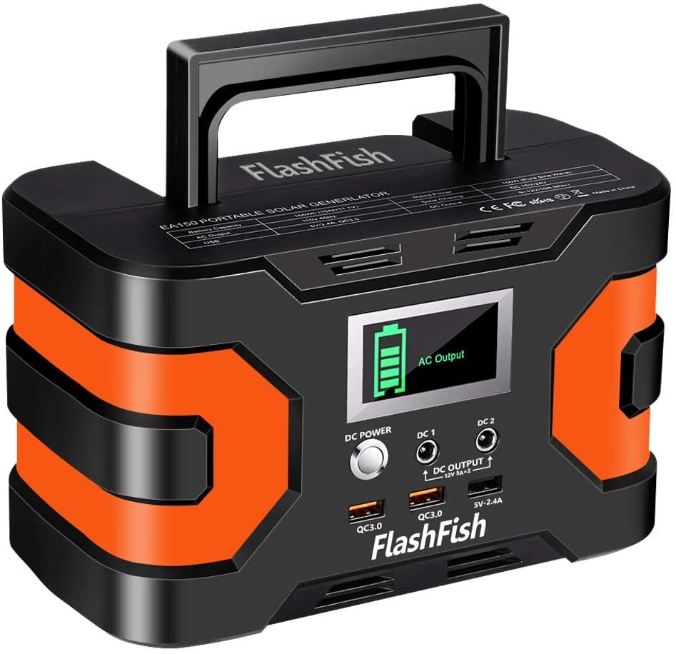 The FlashFish Peak Portable Power Supply Station is a lightweight yet reliable power supply station for your outdoor adventure and emergency power outage solution with several feataures for multifuntional use. Battery Flash Fish FlashFish AC DC Portable Lithium Chargeable Battery Indoor Outdoor USB