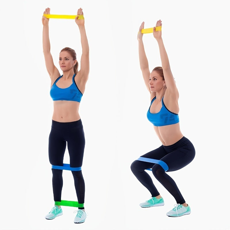 Yoga Resistance Belt Set For Leg Thigh Hip Arm Training; Elastic Pilates Stretch Band For Men Women Outdoor Gym Fitness Sports Training