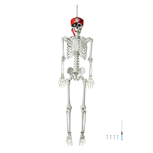 Spooky Halloween Hanging Full Skeleton Bones 5'4"